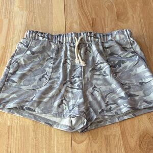Gray Camouflage Women Shorts